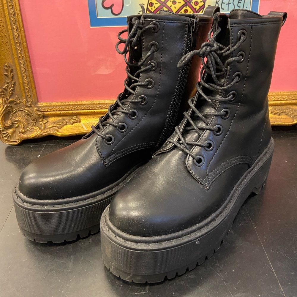 steve madden bettyy black boots sz 9